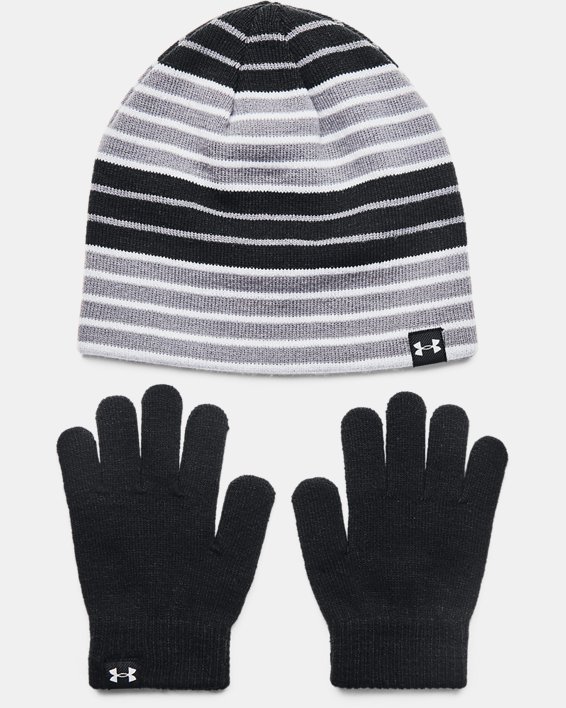 Girls' UA Beanie Glove Combo, Black, pdpMainDesktop image number 0